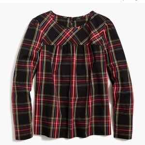 J.Crew, women's sz med, plaid long sleeve blouse